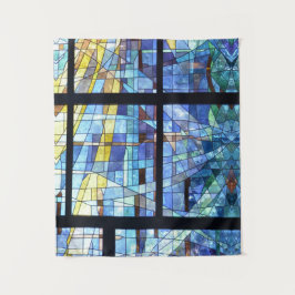 バイタリズム抽象芸術コンテンポラリービトラリアムブルー タペストリー