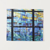 バイタリズム抽象芸術コンテンポラリービトラリアムブルー タペストリー (正面(横))