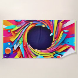 バイタリティアートの渦 ビーチタオル