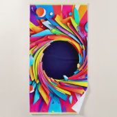 バイタリティアートの渦 ビーチタオル (正面)