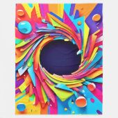 バイタリティアートの渦 フリースブランケット (正面)