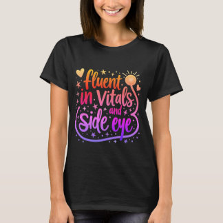 バイタルサインとチラ見ナースのTシャツ Tシャツ