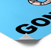 バイターズベイトおもしろい魚釣りポスターの看板 ポスター (角)