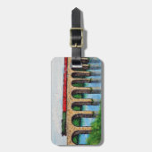 バイダクトの蒸気列車絵画 ラゲッジタグ (正面縦)