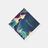 バイダークおもしろいスタープロムスターリーナイトスカイキンセアニェラ スタンダードカクテルナプキン (角)