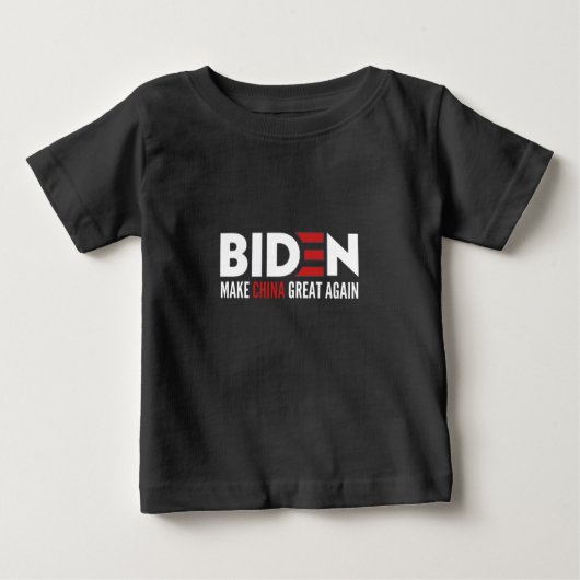 バイデンで中国を再び偉大に ベビーTシャツ (正面)