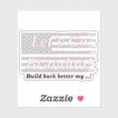 バイデンよりブランギョン!アメリカ国旗ブルドボックベター シール (シート)