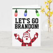 バイデン反対のクリスマスカード ブランドンに賛成！ カード (黄色い花)