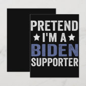 バイデン支持者のふりをしよう ハロウィンの面白いギフト ノートカード (正面/裏面)