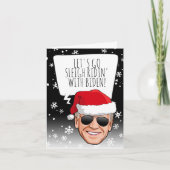 バイデン氏おもしろいクリスマス:バイデン氏とSleigh Ridin カード (正面)