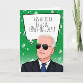バイデン氏おもしろいクリスマス:今年の休暇は大したものだ カード (正面)