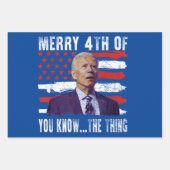 バイデン氏おもしろいミッメリードHappy 4th of You Know ラッピングペーパーシート (正面2)