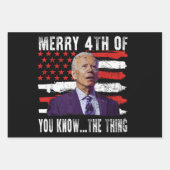 バイデン氏おもしろいミッメリードHappy 4th of You Know ラッピングペーパーシート (正面)
