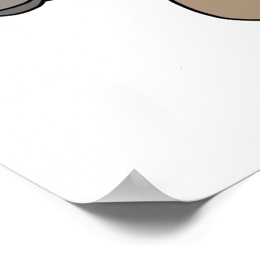 バイデン氏おもしろい政治漫画を捨てる ポスター (角)