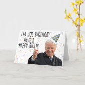 バイデン氏おもしろい誕生日グリーティングカード カード (黄色い花)