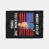 バイデン氏おもしろい4位の人が知っている フリースブランケット (正面(横))