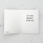 バイデン氏がリラックスこ得のおもしろい誕生日 カード (内部)