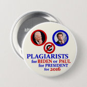 バイデン氏のためのPlagiaristsかポール 缶バッジ (正面&裏面)