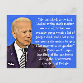 バイデン氏のトランプの暴力に対する引用文 ポストカード