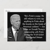 バイデン氏の引用文ズオントランプ人間関係 ポストカード (正面/裏面)