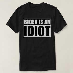 バイデン氏はアホのロゴTシャツだ Tシャツ