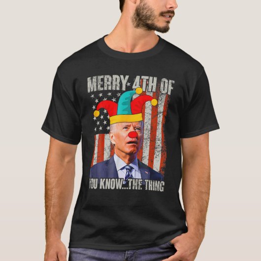 バイデン氏はメリー4番目の人を驚かせた…物事は面白い Tシャツ (正面)