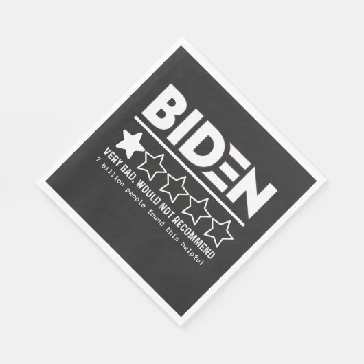 バイデン氏は非常に悪いTシャツを勧めない スタンダードランチョンナプキン (角)