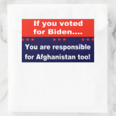 バイデン氏もしに投票した… 長方形シール (バッグ)