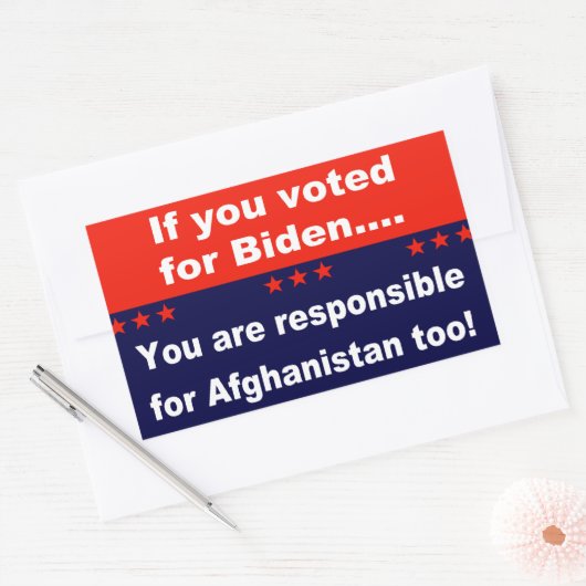 バイデン氏もしに投票した… 長方形シール (封筒)