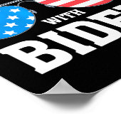 バイデン氏カマラハリス2024 – リジンと – 自由主義の ポスター (角)