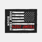 バイデン氏キッズメンズトランプ2024フラグアンチジョーバイデン氏 フリースブランケット (正面(横))