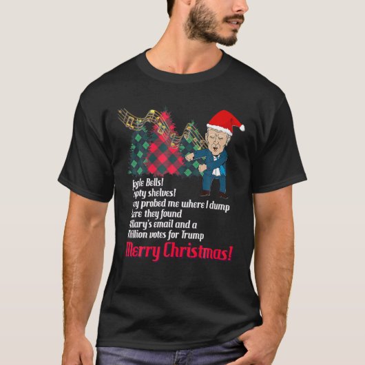 バイデン氏コロノコピーミームクリスマスお尻ワイプバイデン氏 Tシャツ (正面)