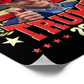 バイデン氏トランプレッドハットシャツトランプおもしろい2024を着て ポスター (角)