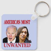 バイデン氏ハリスおもしろいアメリカの最も望ましくない混乱 キーホルダー (裏面)