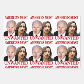 バイデン氏ハリスアメリカの最も望ましくないアンチ3スタイル ラッピングペーパーシート (正面)