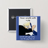 バイデン氏ハリスアンチトランプ論争の政治的ユーモア 缶バッジ (正面&裏面)