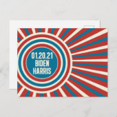 バイデン氏ハリスオープニングデイお祝い ポストカード (正面/裏面)
