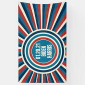 バイデン氏ハリスオープニングデー赤白青 横断幕 (縦)