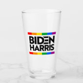 バイデン氏ハリスプライドブロック タンブラーグラス (正面)