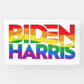 バイデン氏ハリスプライド虹 横断幕 (横)
