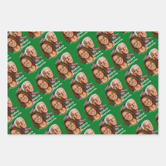 バイデン氏ハリスラッピング紙 ラッピングペーパーシート (正面2)