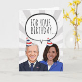 バイデン氏ハリス誕生日:ホワイトハウスの私たち カード (黄色い花)