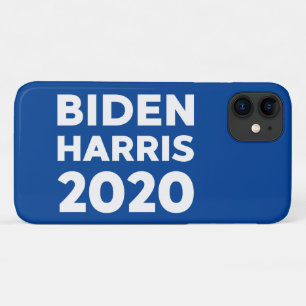 バイデン氏ハリス2020はっきりした文字オンブルー iPhone 11 ケース