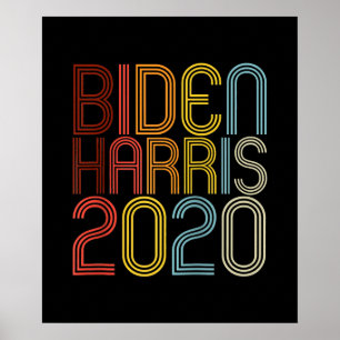 バイデン氏ハリス2020レトロヴィンテージグラフィックラグラン ポスター
