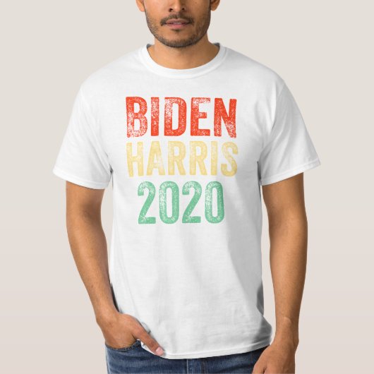 バイデン氏ハリス2020ヴィンテージレトロTシャツ Tシャツ (正面)