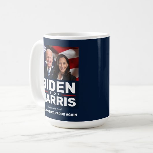 バイデン氏ハリス2020収集可能な記念写真 コーヒーマグカップ (正面左)