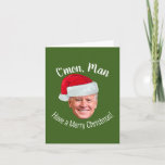 バイデン氏ハリス2020 - Joe Santa Hat with C'mon Man ノートカード<br><div class="desc">このデザインには、サンタハットを持つジョーバイデン氏とことわざが含まおもしろいれている。C'mon Man - Have a Mereful Christmas.2020クリスマスカードは、休日または任意の大事な行事のためのおもしろいになる。このクラシック選挙に対してフォントが人気があるデザインとして使わ伝統的れている。</div>