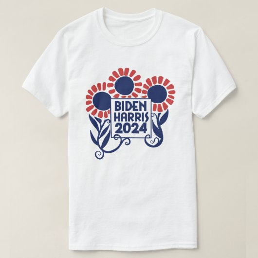 バイデン氏ハリス2024 Tシャツ (デザイン正面)