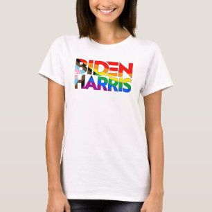 バイデン氏ハリスLGBTQ+プログレスプライド Tシャツ