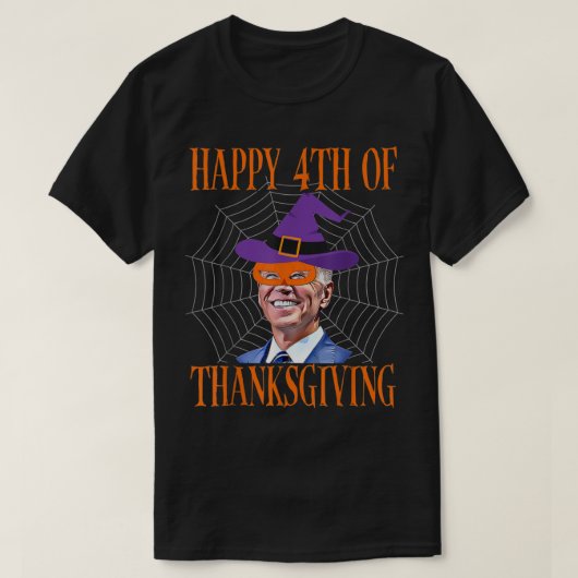 バイデン氏ハロウィーンシャツパンプキンマスク政治おもしろい的 Tシャツ (デザイン正面)